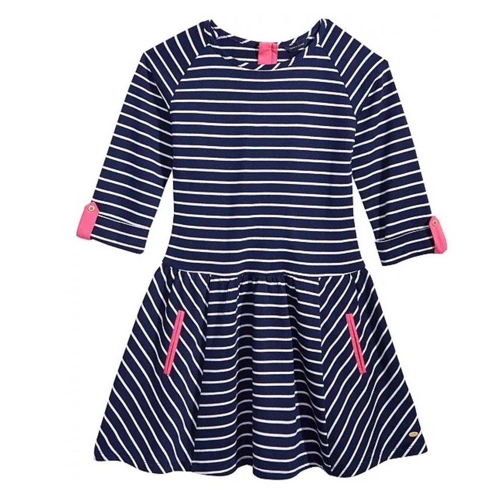 NWT Tommy Hilfiger Striped Fit & Flare Dress, Big Girls